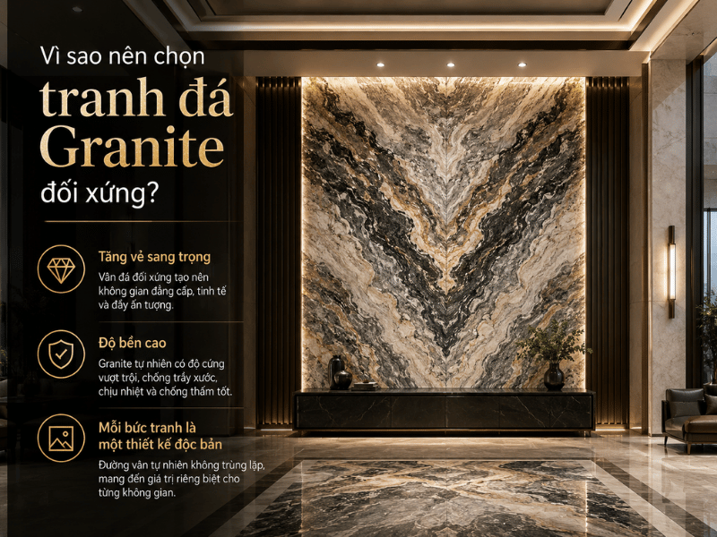 í quyết chọn Tranh đá Granite đối xứng cho đại sảnh lớn