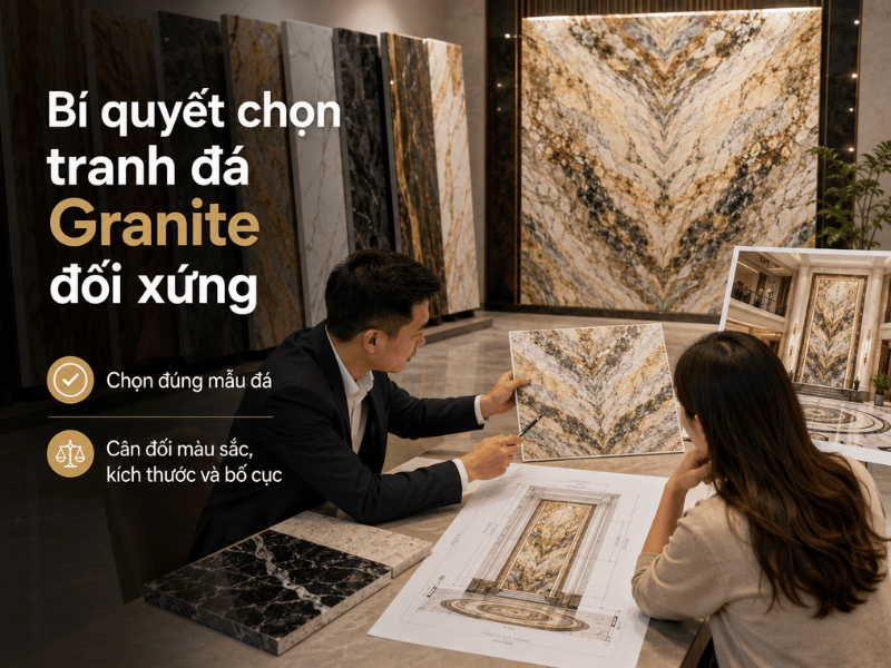 í quyết chọn Tranh đá Granite đối xứng cho đại sảnh lớn