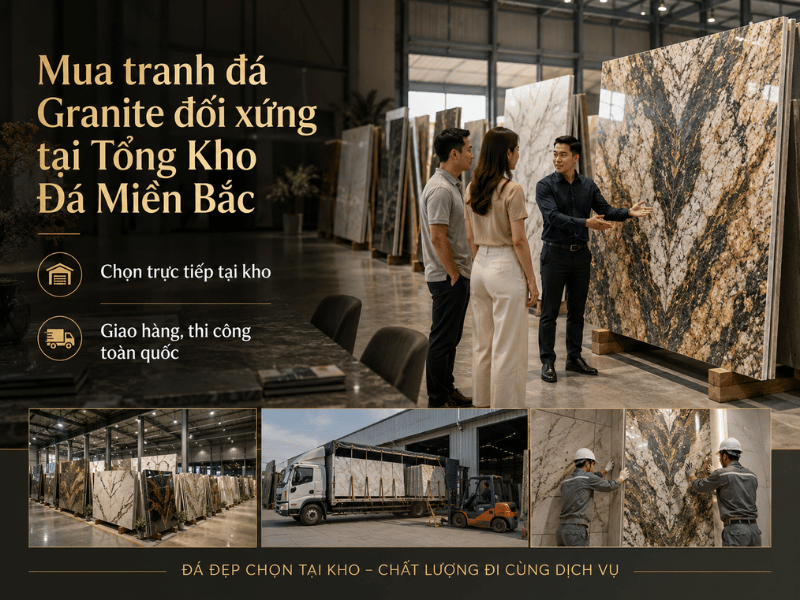 í quyết chọn Tranh đá Granite đối xứng cho đại sảnh lớn