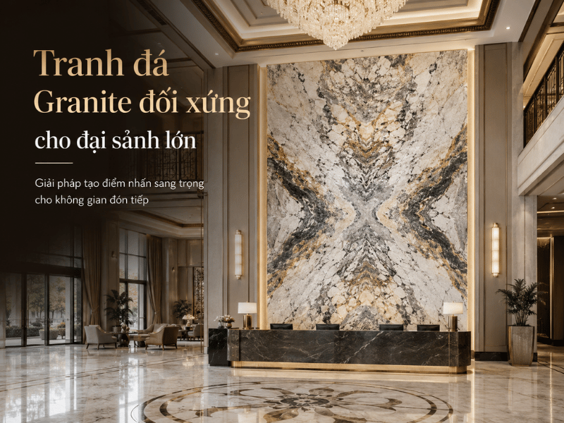 Bí quyết chọn Tranh đá Granite đối xứng cho đại sảnh lớn