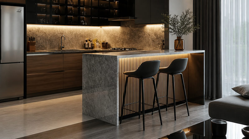 Kích thước chuẩn cho quầy bar gia đình và mẹo bố trí tối ưu