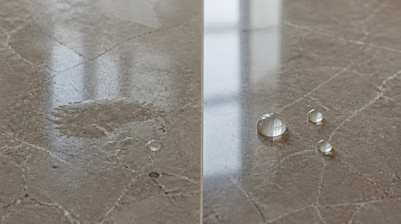 Cách đánh bóng đá marble bị xỉn màu sáng bóng như mới đơn giản tại nhà 5 - Tổng Kho Đá Khoảng trống thông tin: Tại sao phải chống thấm đá marble sau khi đánh bóng?
