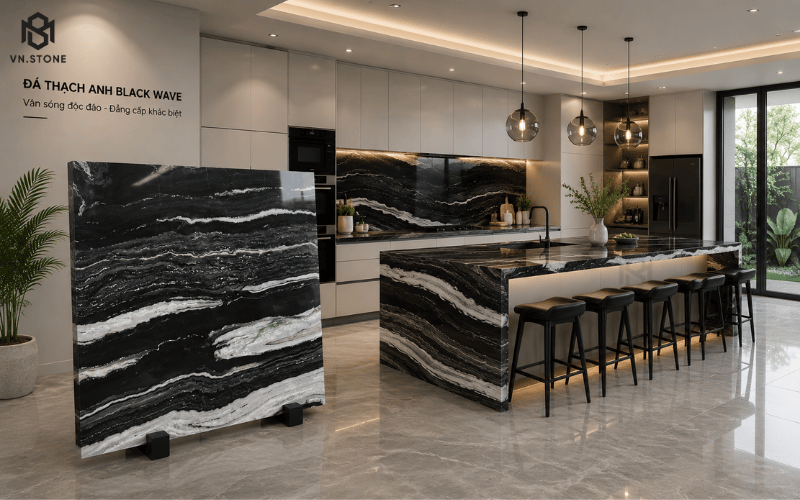 Đá Marble làm bàn bếp Volakas